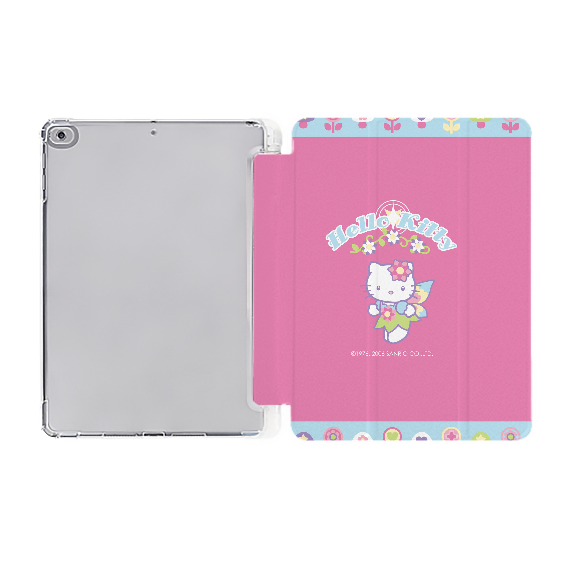 （画像用） Hello Kitty ハローキティ IPad ケース ペン収納付き 三つ折りスタンド PUレザー×シリコン 対応機種9.5/10.5/10.9インチ